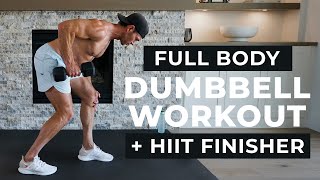 30 Min FULL BODY DUMBBELL WORKOUT at Home  HIIT Finisher [upl. by Delmar170]