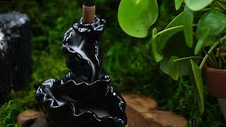 Waterfall Ceramic Backflow Incense Burner [upl. by Annavaig681]