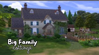 Big Family Cottage  Sims 4 Speed Build  No CC [upl. by Lacee]