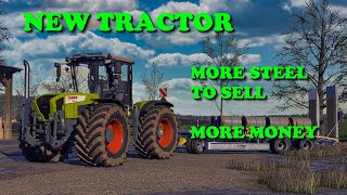 FS22  New Claas Tractor Mowing for Silage Spraying Crops Feeding Cows amp Selling Steel fs22mods [upl. by Nomaid]