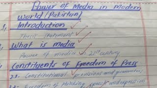 Role of Media in Modern wolrd or social Media inPakistan essay for css pmsBa MA [upl. by Pooh42]