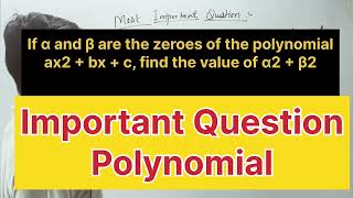 Important question polynomial class 10  board important question class 10 maths polynomial [upl. by Celene426]