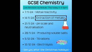 GCSE Chemistry Live Tutoring [upl. by Breed]