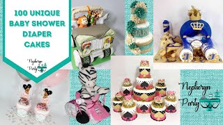 100 Unique Baby Shower Diaper Cake Centerpieces  Slideshow [upl. by Valdes]