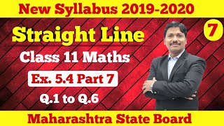 Straight line Ex54 Part 7  Class 11 Maths  Maharashtra Board  Dinesh Sir [upl. by Kcirded]