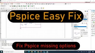 Fix your Pspice missing options [upl. by Ijat223]