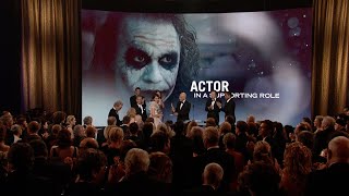 Heath Ledger Wins Best Supporting Actor for the Joker in The Dark Knight  81st Oscars 2009 [upl. by Gut]