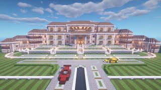 Minecraft HUGE Realistic Mansion Tutorial 3  How to Build Part 1 [upl. by Frisse591]