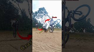 Cross Wheelie 😱☠️  Sudip Ninambu  shorts cycle tranding stunt mtb cycling [upl. by Milicent]