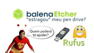 BalenaEtcher quotestragouquot meu pen drive [upl. by Mac]