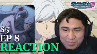 BELL DYING FROM FREYAS LOVE  Danmachi Season 5 Episode 8 Reaction [upl. by Arlinda781]