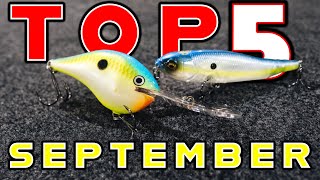 Top 5 Baits For September Bass Fishing [upl. by Tterb]