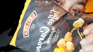 Baileys Toffee Caramel Popcorn With Irish Cream Liqueur Flavor newtome viralvideo tastetest [upl. by Maddy]