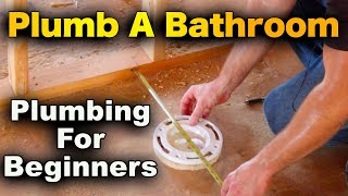 How To Plumb A Bathroom In 20 Minutes  Beginners Guide [upl. by Yelkrab]