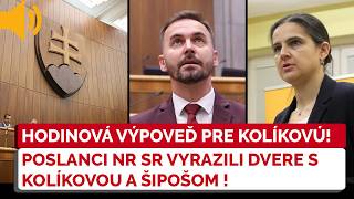 Poslanci NR SR vyrazili dvere s Kolíkovou a Šipošom Tí končia vo funkcii predsedov výborov [upl. by Walker606]