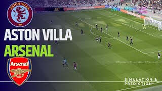 Aston Villa vs Arsenal  English Premier League 202425  eFootball simulation [upl. by Ocirrej630]