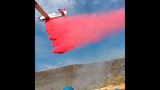 Single Engine Air Tanker SEAT fire retardant drop [upl. by Orvas]