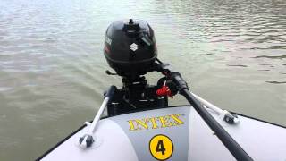 Intex Mariner 4 with suzuki 25hp [upl. by Hewart]