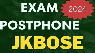 Exam postpone class 8th jkscert 2024 jkbose [upl. by Nwatna]