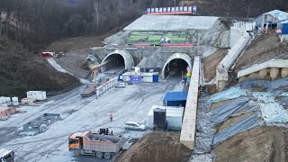 Fruškogorski koridor  tunel sa obe strane i put do petlje Irig  dron snimak [upl. by Halley447]