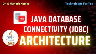 JAVA DATABASE CONNECTIVITY JDBC ARCHITECTURE [upl. by Ydner]