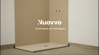 Installation der Nuovvo Duschwanne aus Harz und Mineralguss [upl. by Einnil]