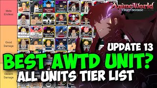 UPD 13 New Best Units in Anime World Tower Defense Tier List New Years Part 1 [upl. by Olnton]