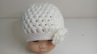 Gorro tejido a crochet en punto puff  todas las tallas [upl. by Nileek381]