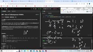 Leetcode 891 Sum of Subsequence Widths quick power [upl. by Gainor]