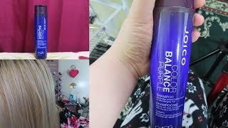 JOICO COLOR BALANCE PURPLE SHAMPOO REVIEW [upl. by Redienhcs]