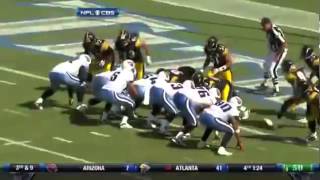 Troy Polamalu Flying Superman Sack vs Titans [upl. by Eudora314]