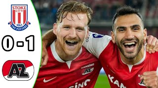 Stoke City vs AZ Alkmaar 01 Highlights  Club Friendly Match 2024 eFootball Game Play [upl. by Nuhs81]