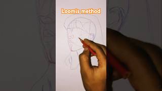 How you draw face for beginners using Loomis method shorts loomismethod drawingtutorial [upl. by Vitus]