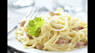 Recette tagliatelles carbonara au bacon fumé [upl. by Ahsir]