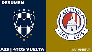 Resumen y Goles  Rayados vs San Luis  Liga BBVA MX  Apertura 2023  Cuartos de Final Vuelta [upl. by Katerina]