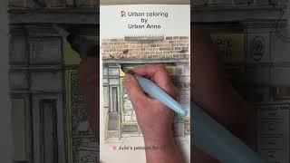 🏠📚 Urban coloring by Urban Anna coloringbook watercolorpencils coloringforadults [upl. by Ecyak]