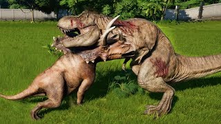 PENTACERATOPS MAX Vs TREXIREXALLOSAURUSSPINOSAURUSCARNOTAURUS  Jurassic World Evolution [upl. by Sal]