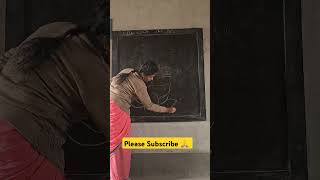 Easy Swaraswati drawing on blackboard shorts [upl. by Vento138]