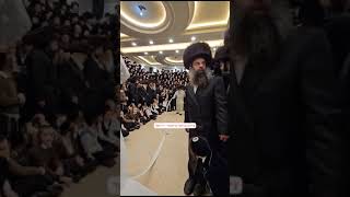 Pinsk Karlin Rebbe Dancing Mitzvah Tantz at an Einekel’s Wedding in Beitar [upl. by Estrella212]