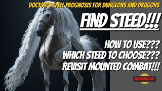 How To Use The Spell Find Steed And Perform Mounted Combat For Dungeons and Dragons [upl. by Kaczer666]