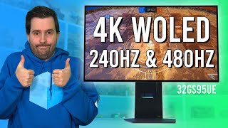 4K 240Hz WOLED Monitor with 480Hz Mode  LG 32GS95UE Review [upl. by Rodina]