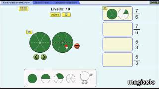 Imparare le frazioni con gioco lezione di matematica  Video Magicolo 2013 [upl. by Chaunce]