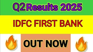 IDFC FIRST BANK Q2 results 2025  IDFC FIRST BANK results today  IDFC FIRST BANK Share News [upl. by Vi90]