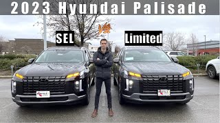 2023 Hyundai Palisade Comparison SEL vs Limited  threerow SUV [upl. by Ariada]