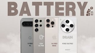 Oppo Find X8 Pro vs iPhone 16 Pro Max vs S24 Ultra vs Pixel 9 Pro XL EXTREME Battery Drain Test [upl. by Saba]