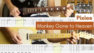 Monkey Gone to Heaven  Pixies  Learn to Play Guitar Cover amp Tab [upl. by Eniawd]