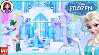 LEGO Elsas Magical Ice Palace Disney Princess Speed Build Silly Play Review  Kids Toys [upl. by Ehttam]