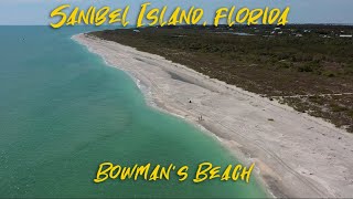 Sanibel Island Florida  A Visit to Beautiful Bowmans Beach  Narrated Aerial Tour [upl. by Gnirps]