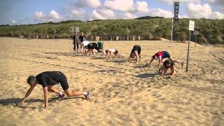 Beach works bootcamp training op het strand van Rockanje door BaseBootcamp [upl. by Aleahs]