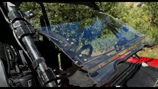 Kemi Moto Flip Up RZR Windshield [upl. by Esimehc]